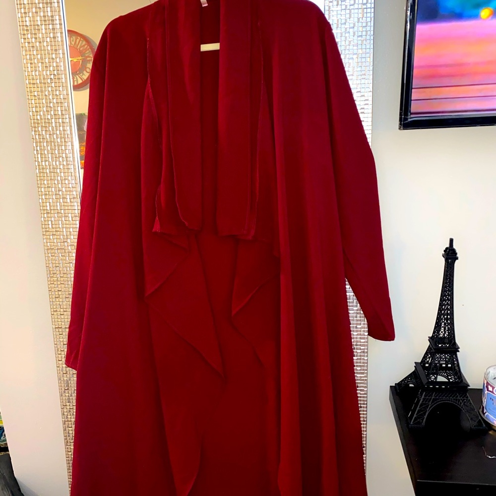 Burgundy duster